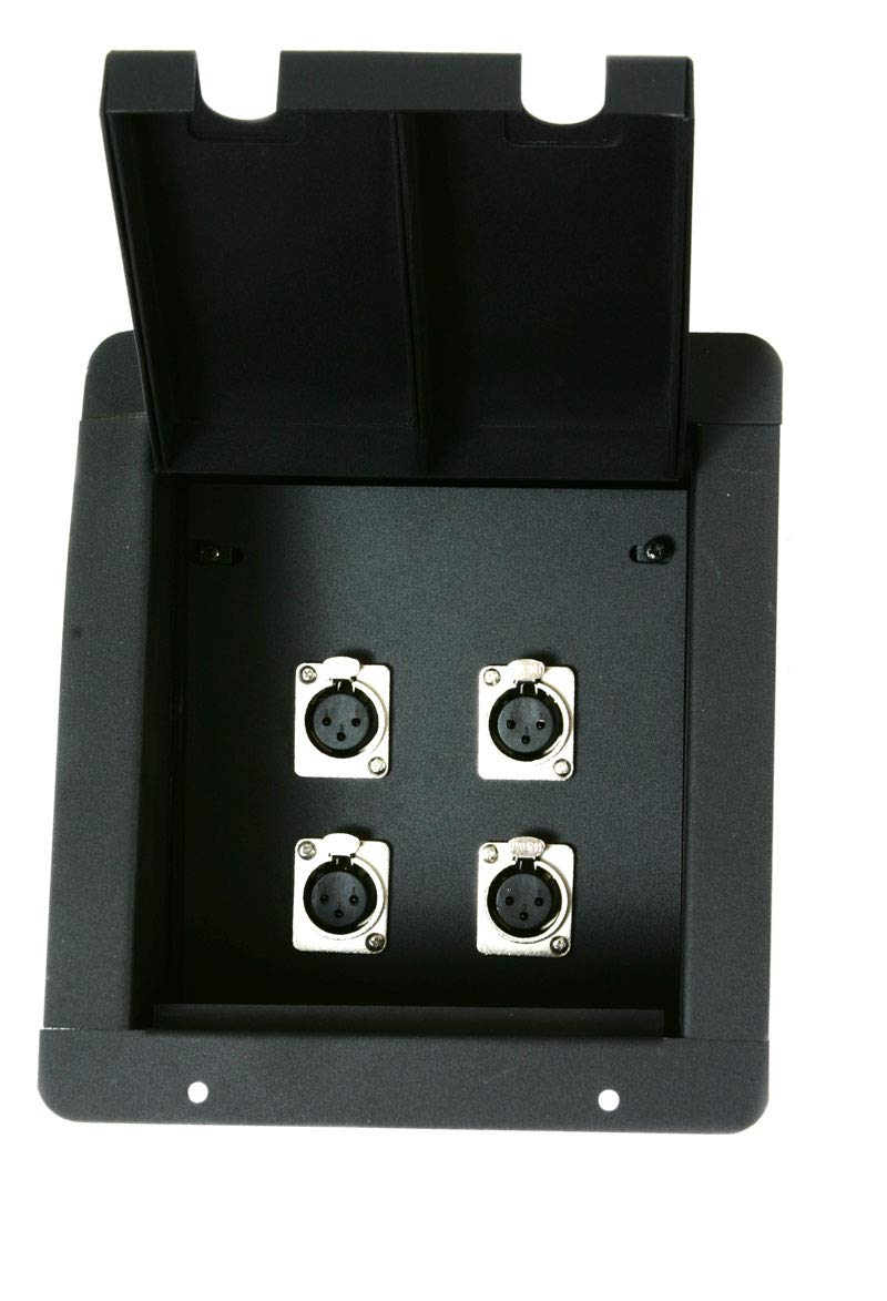 Elite Core | Fb4 | Recessed Floor Box | 4 Xlrf Connections - Image 1